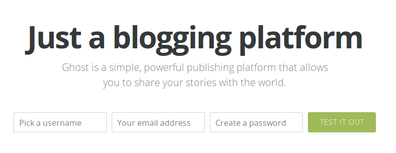 Just a blogging platform